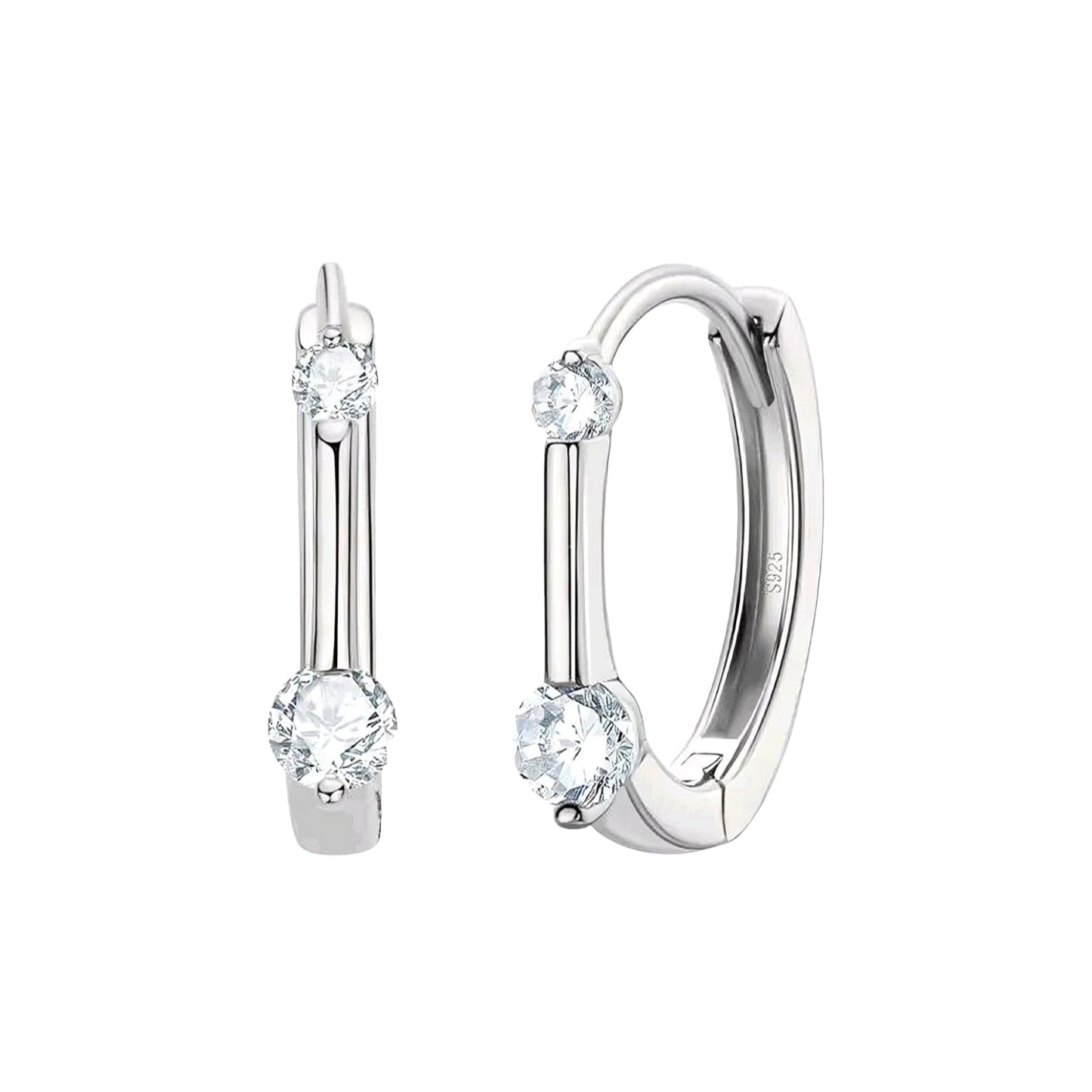 Hoop moissanite earrings