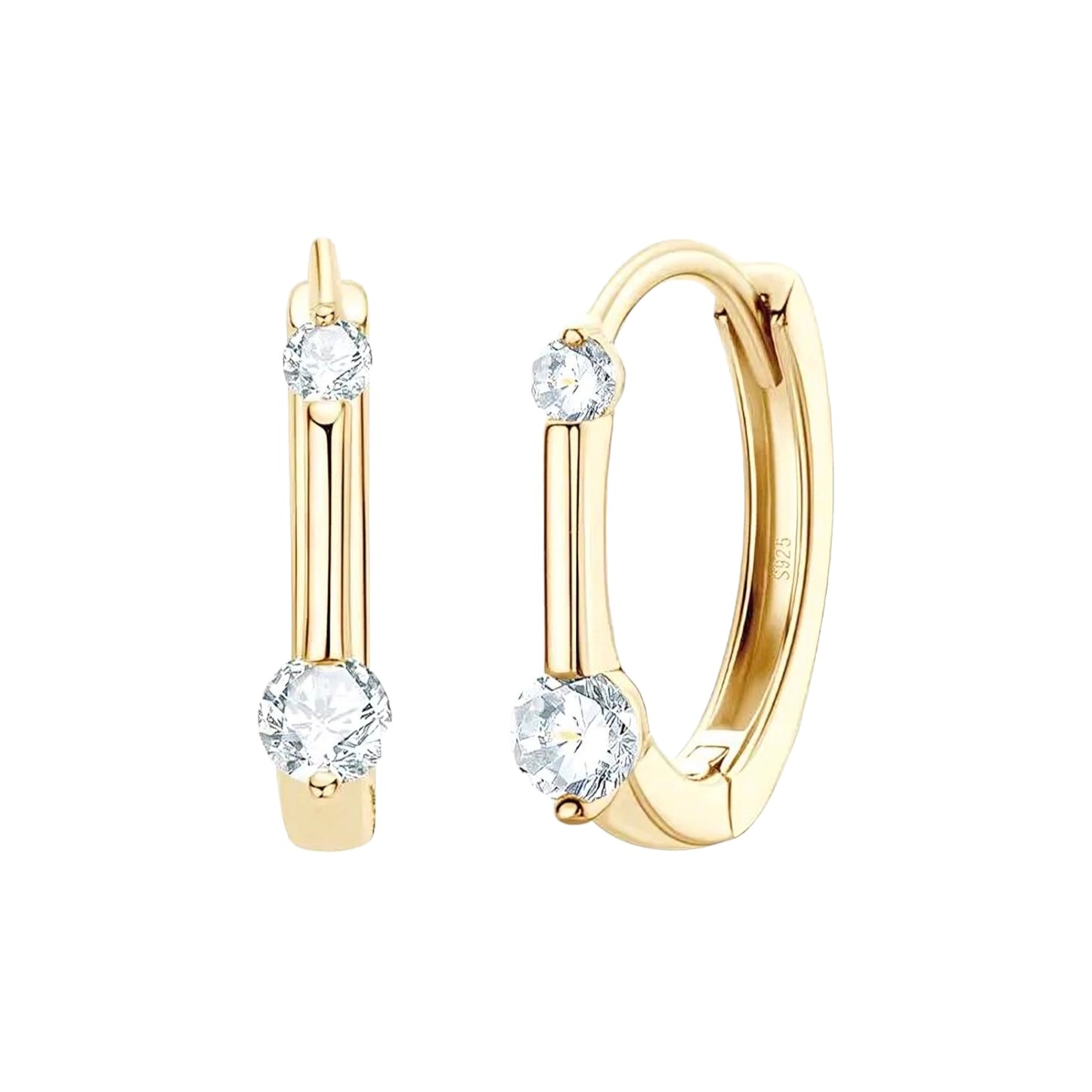Hoop moissanite earrings