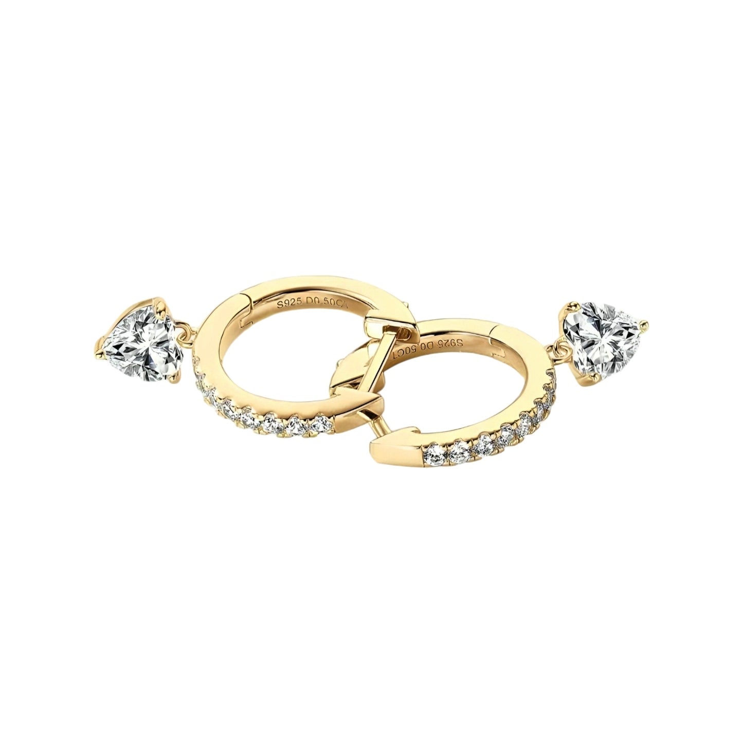 Heart shape Moissanite Earrings
