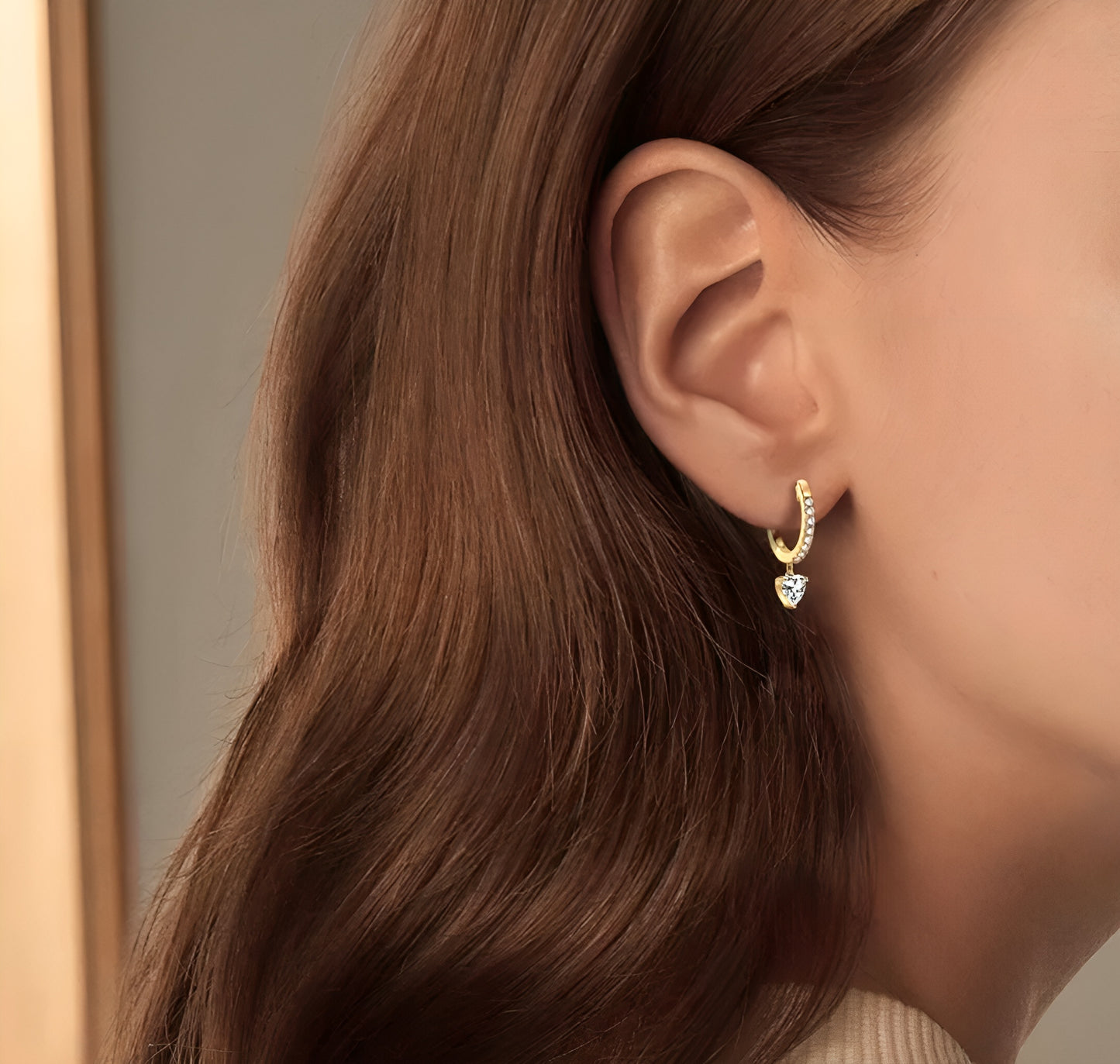 Heart shape Moissanite Earrings