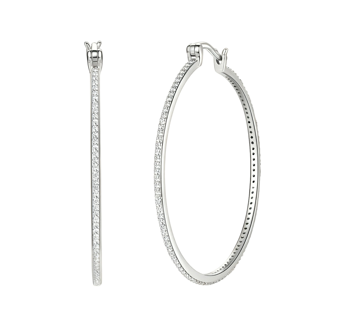 Hoop circle Moissanite Earrings
