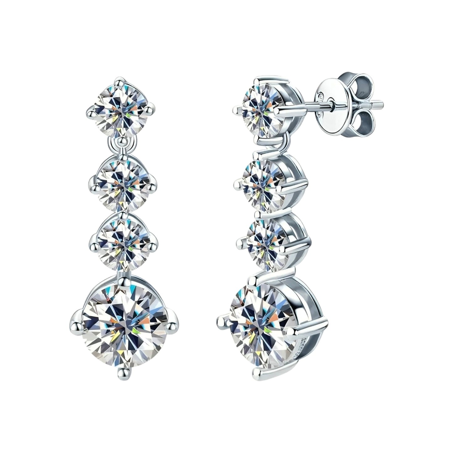 Moissanite stud earrings