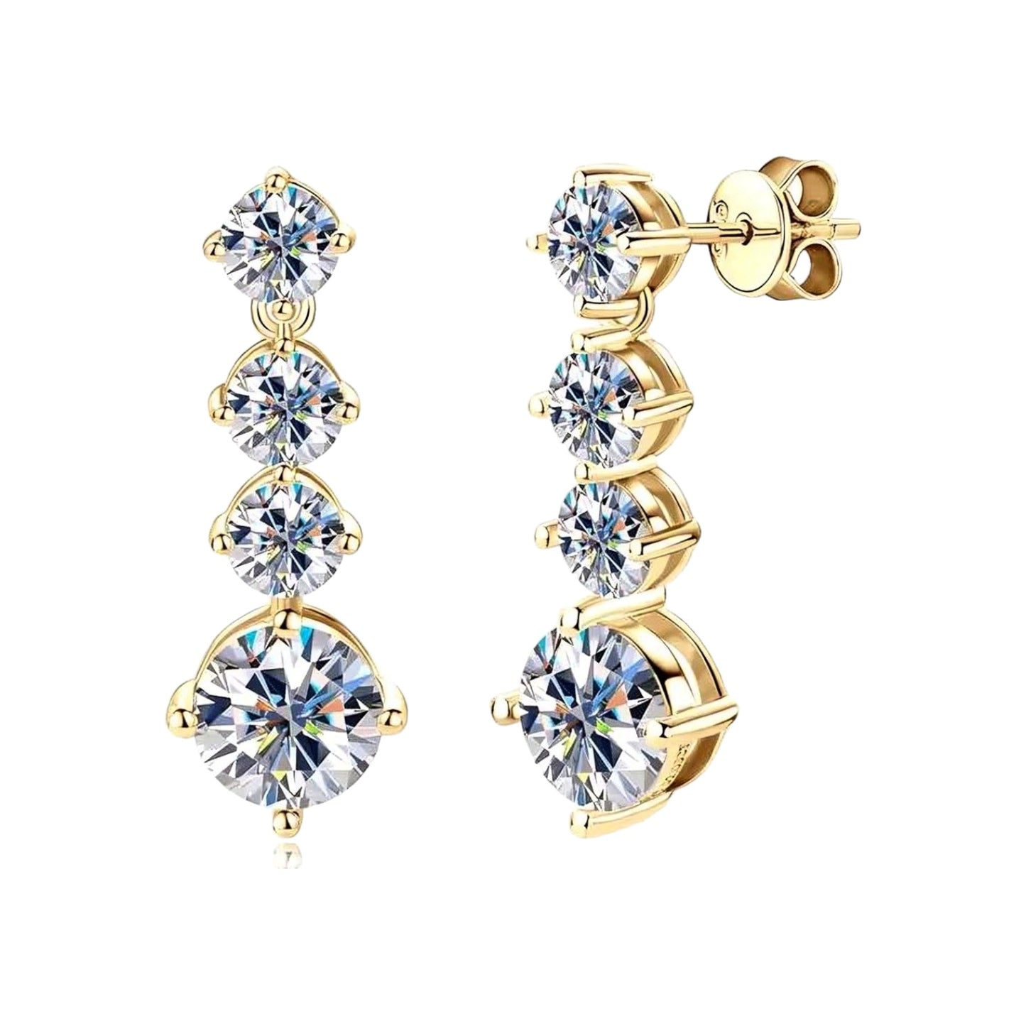 Moissanite stud earrings