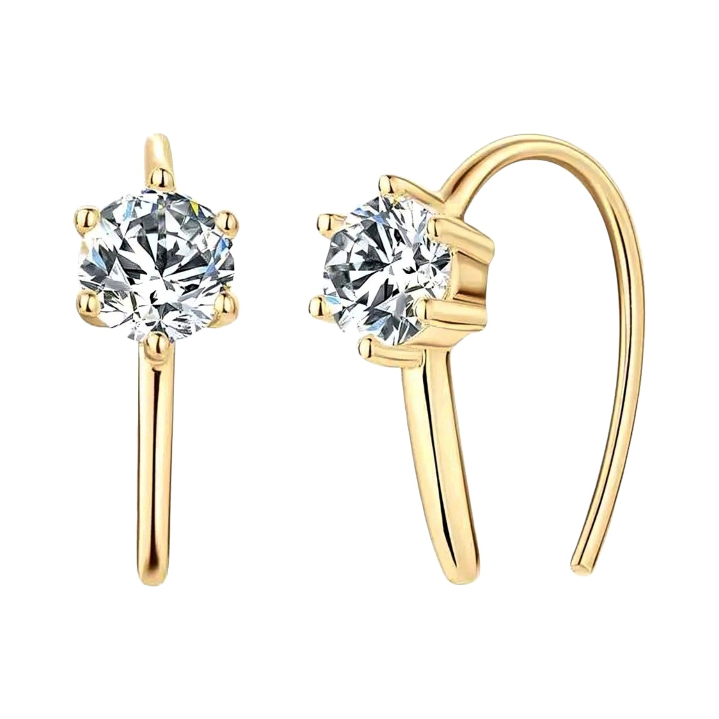 Moissanite hoop earrings