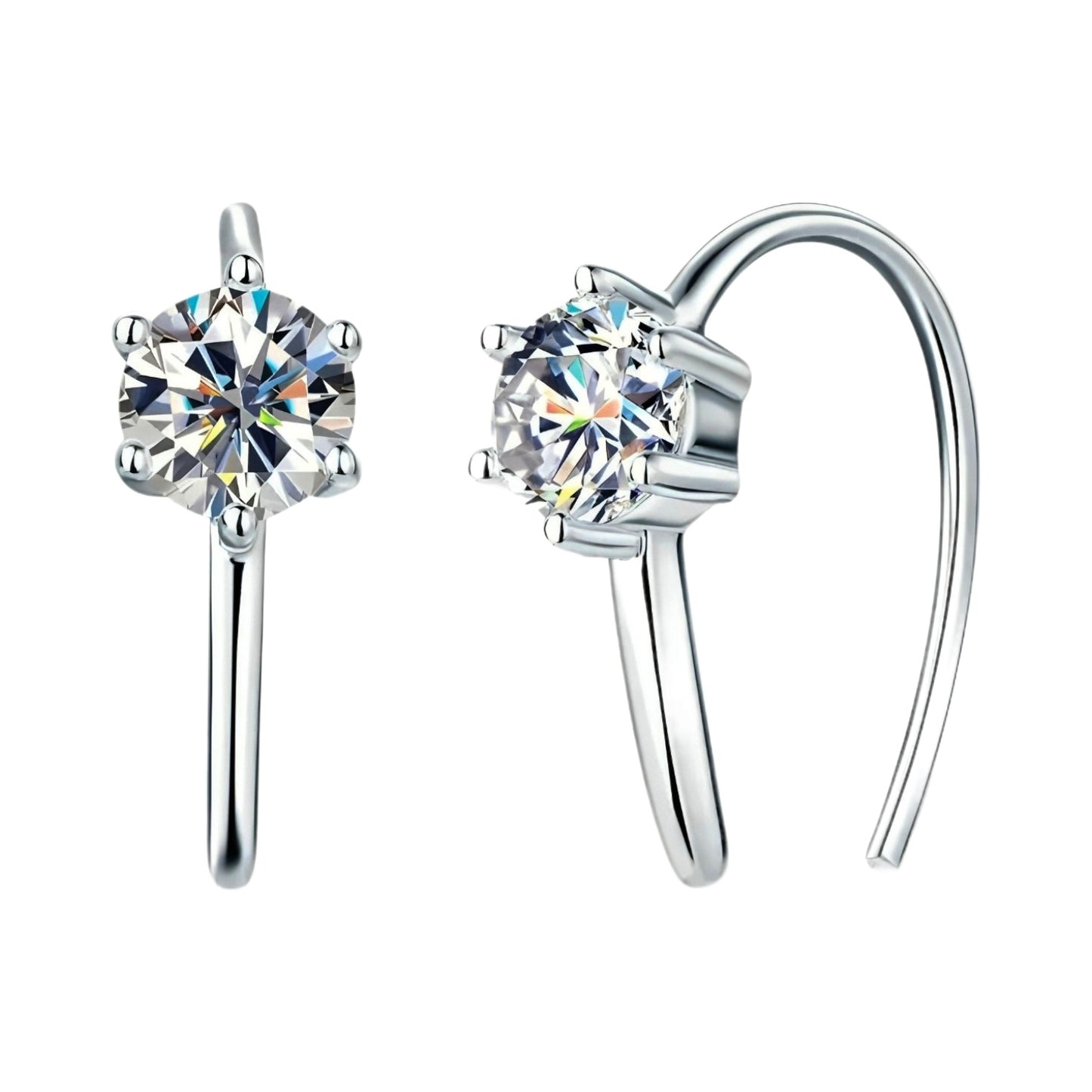Moissanite hoop earrings