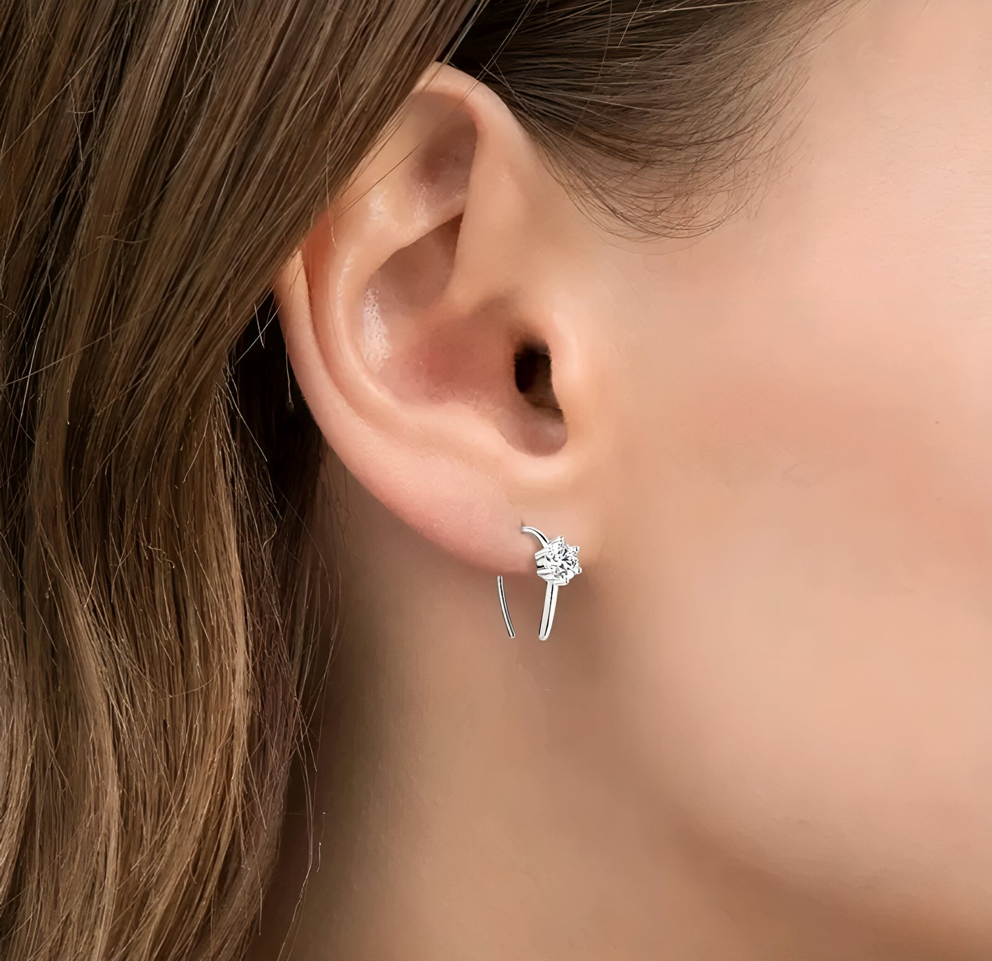 Moissanite hoop earrings