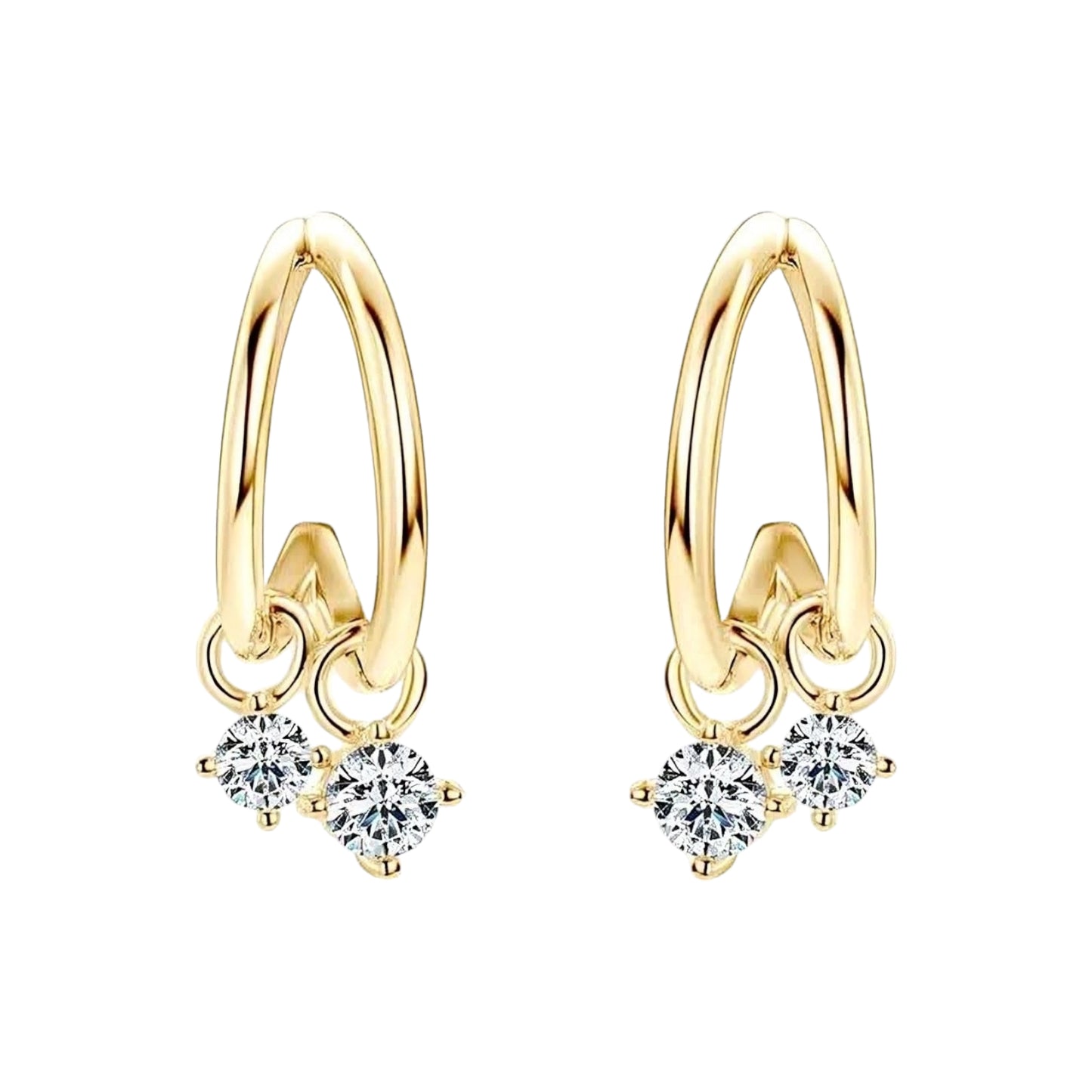 Drop stud moissanite earrings
