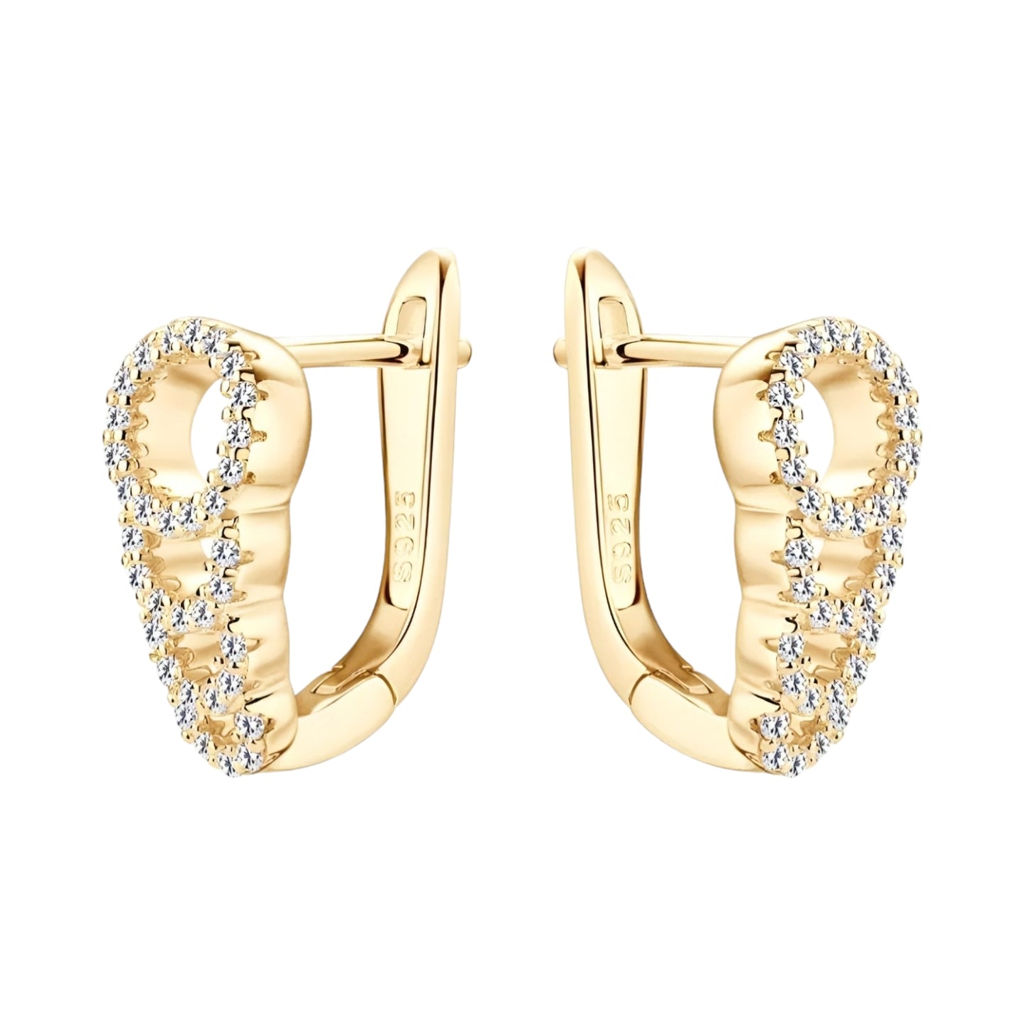 Moissanite hoop earrings