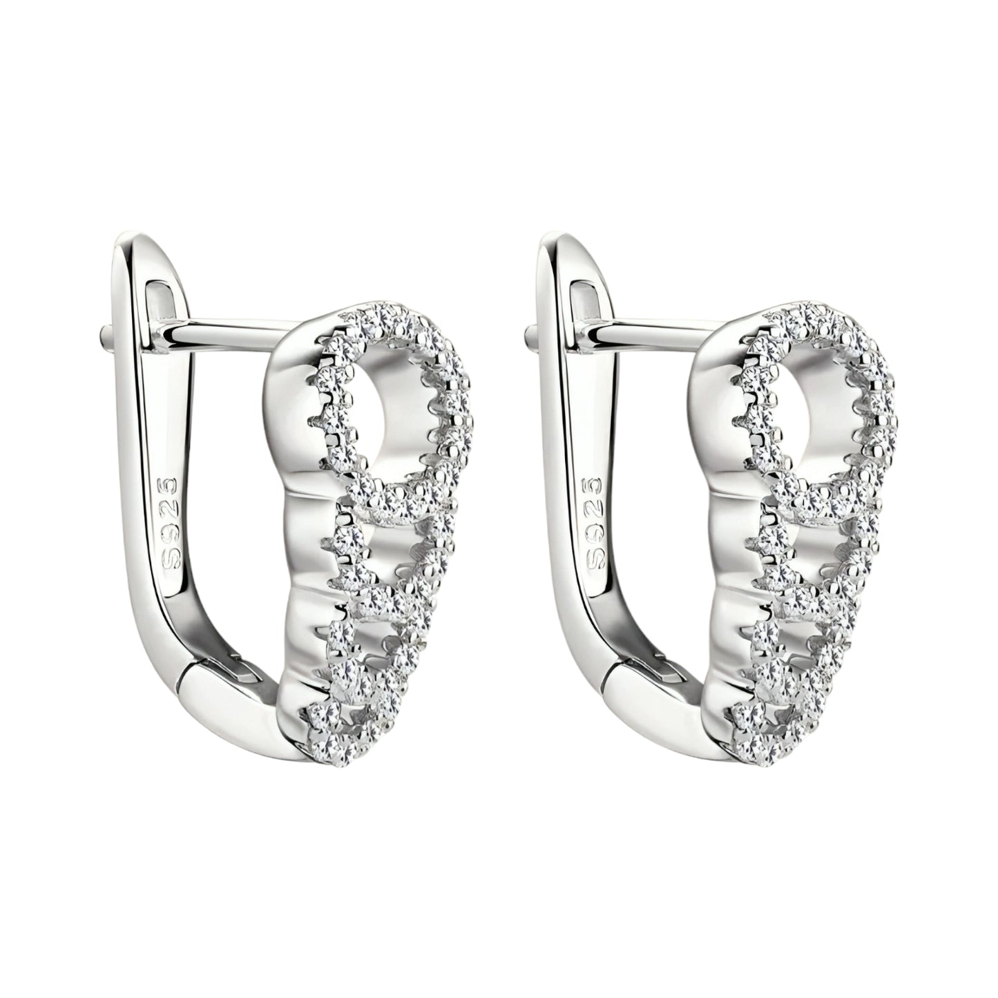 Moissanite hoop earrings