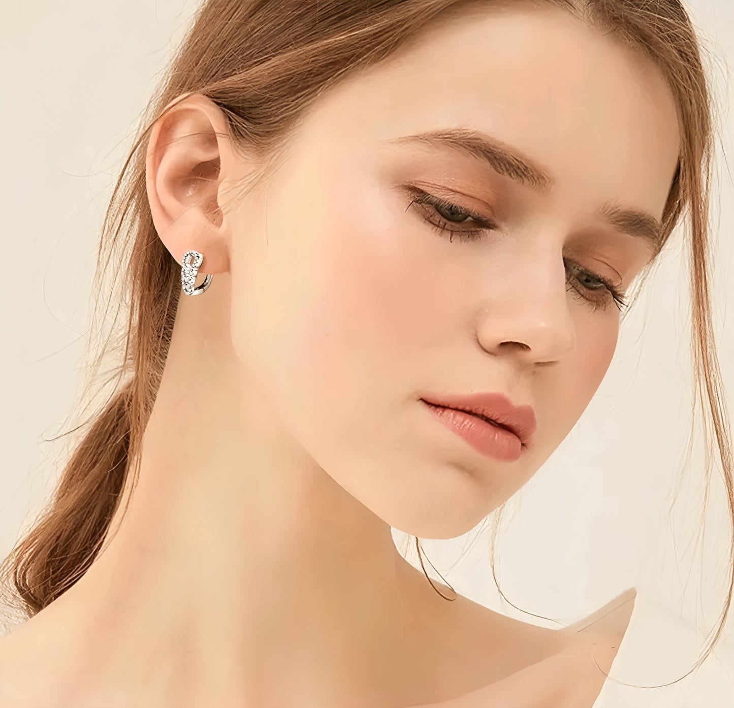 Moissanite hoop earrings