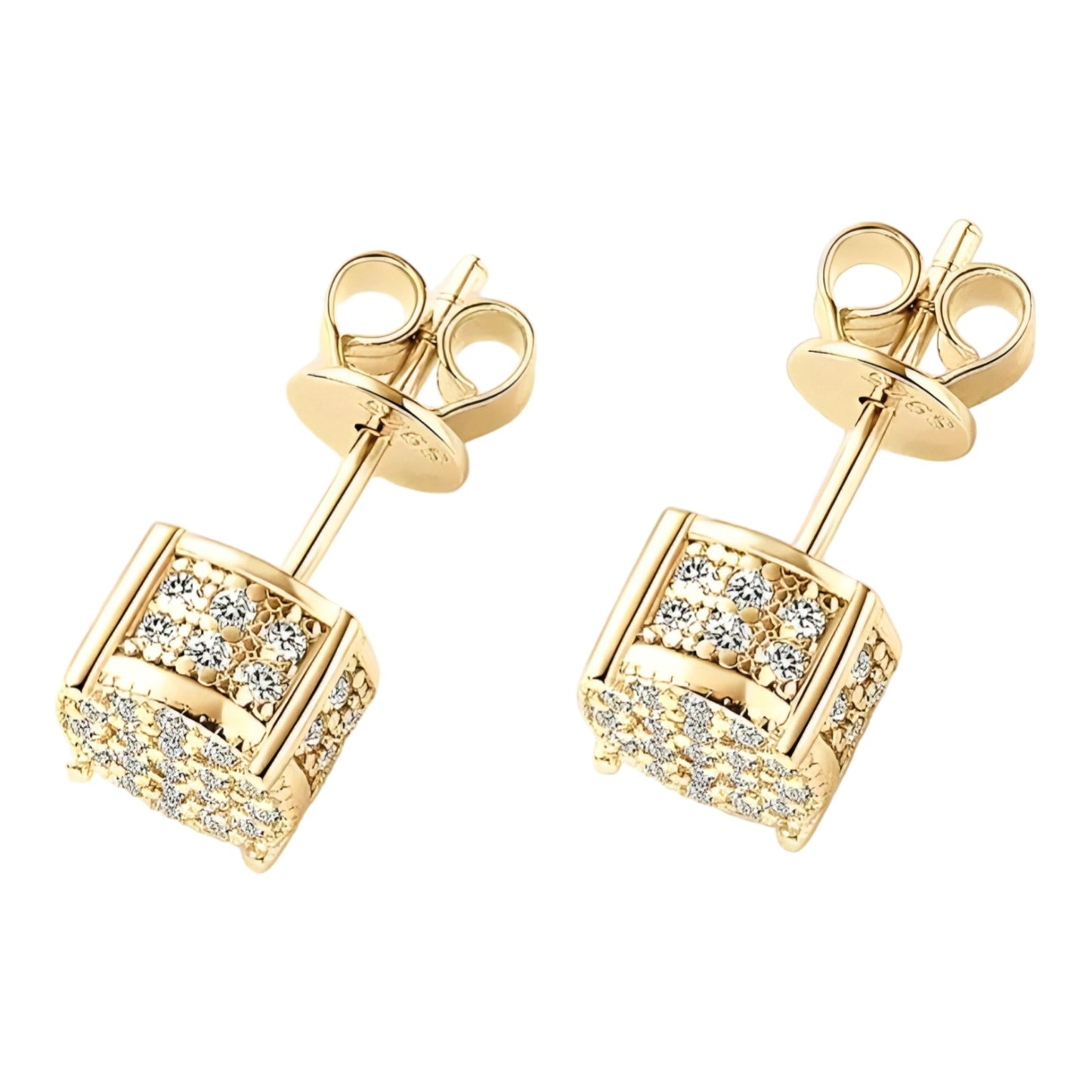 Moissanite earrings with unique shape