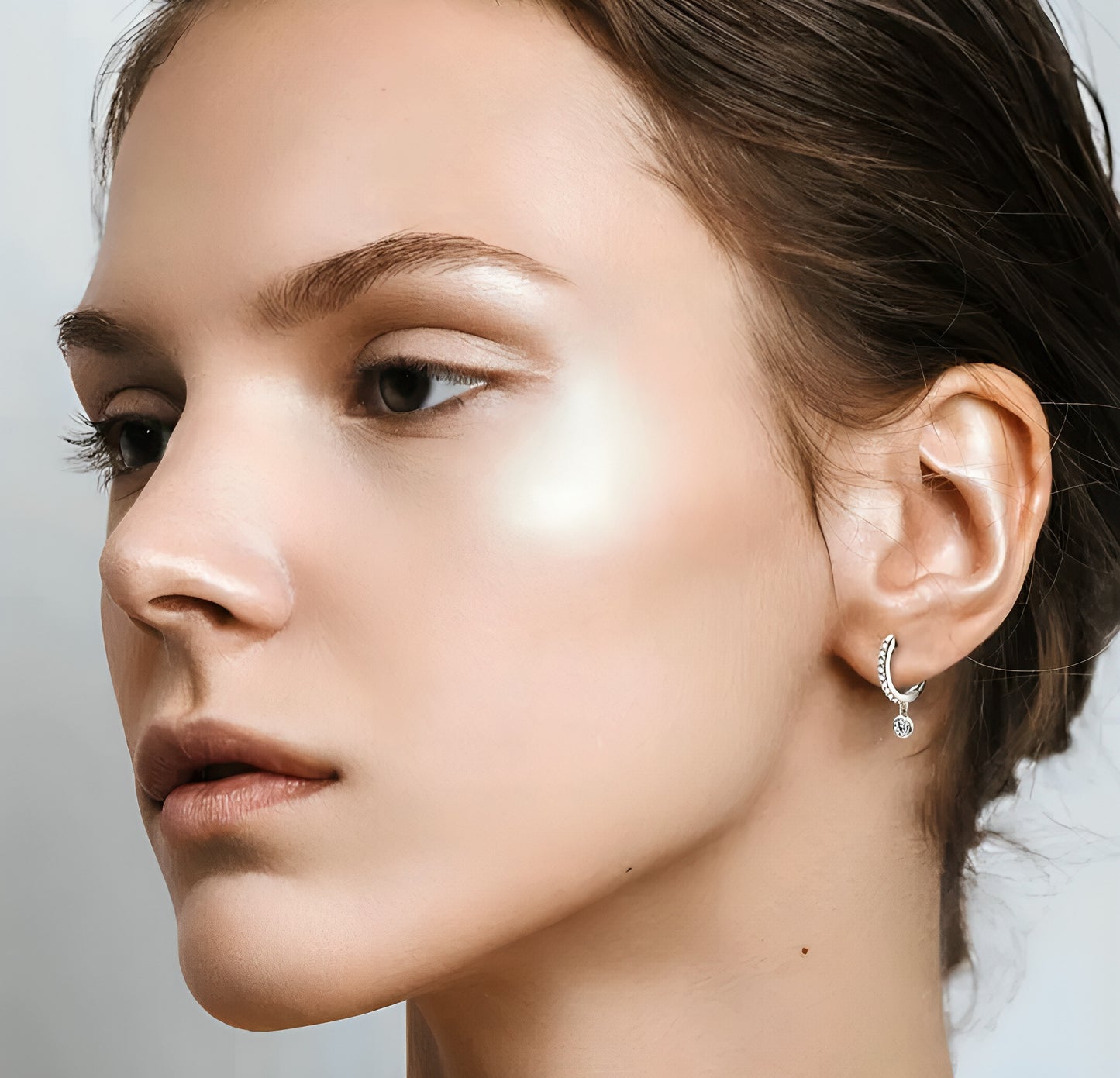 Drop moissanite earrings