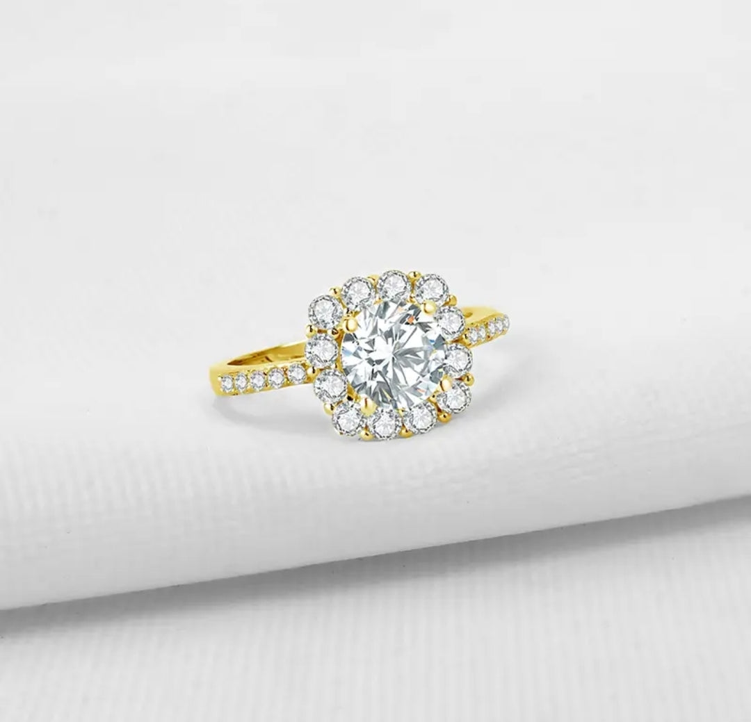 1.2ct fine moissanite gold ring