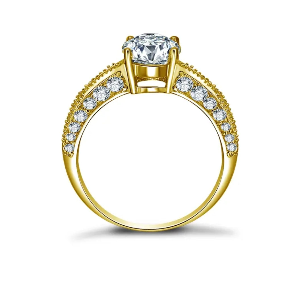 2ct fine moissanite gold ring