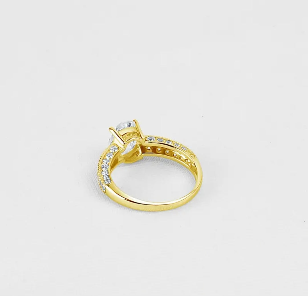 2ct fine moissanite gold ring