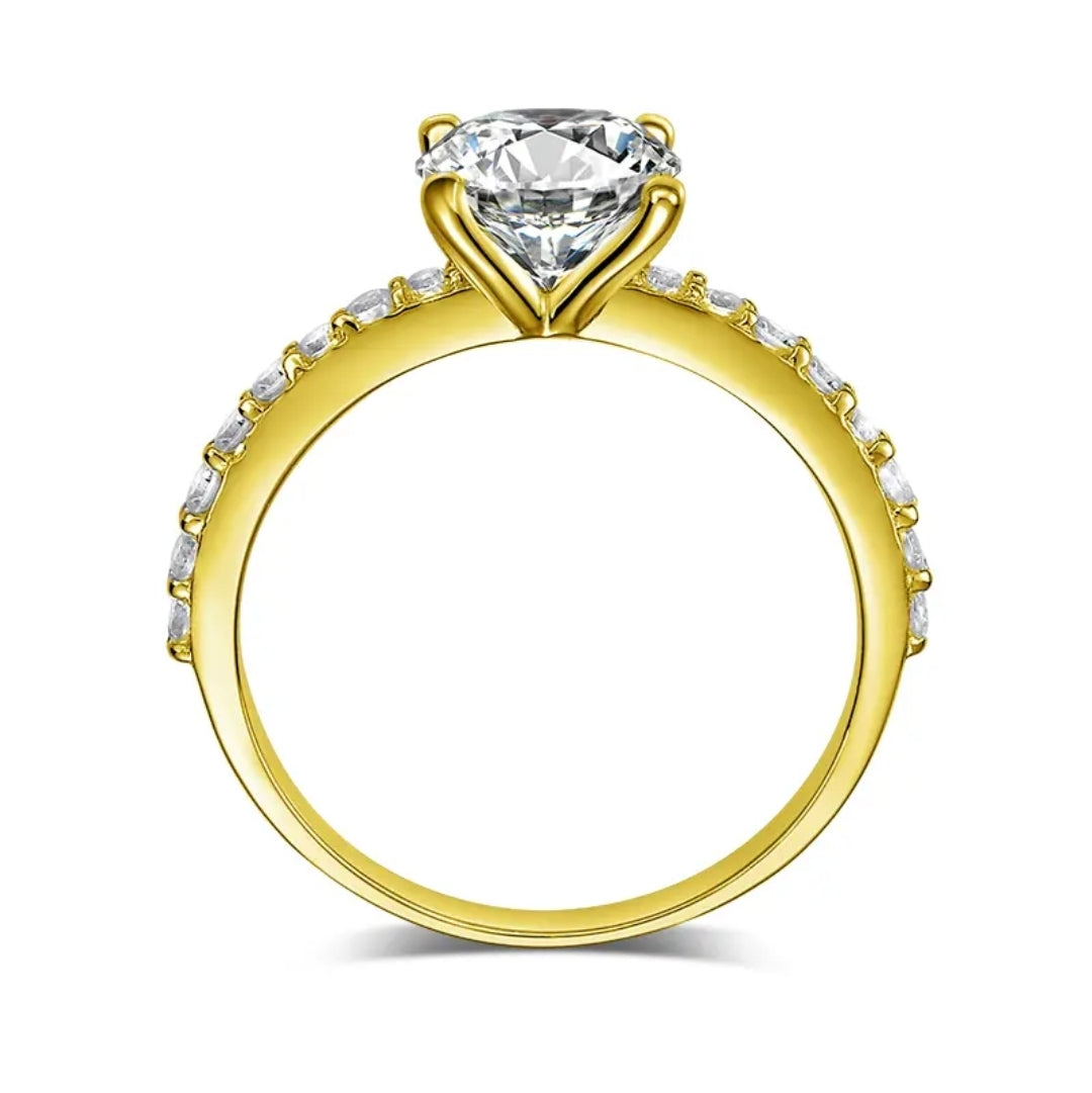 Solid gold 1.2ct moissanite ring
