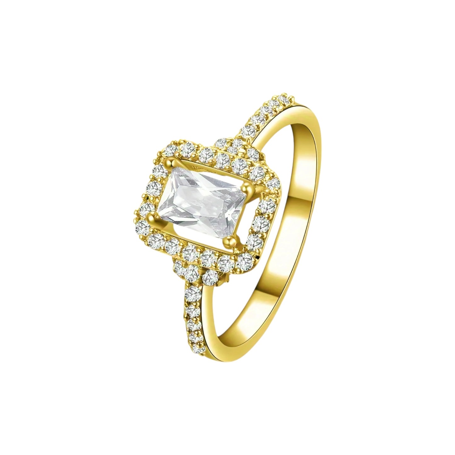 Solid gold 1ct vintage moissanite ring