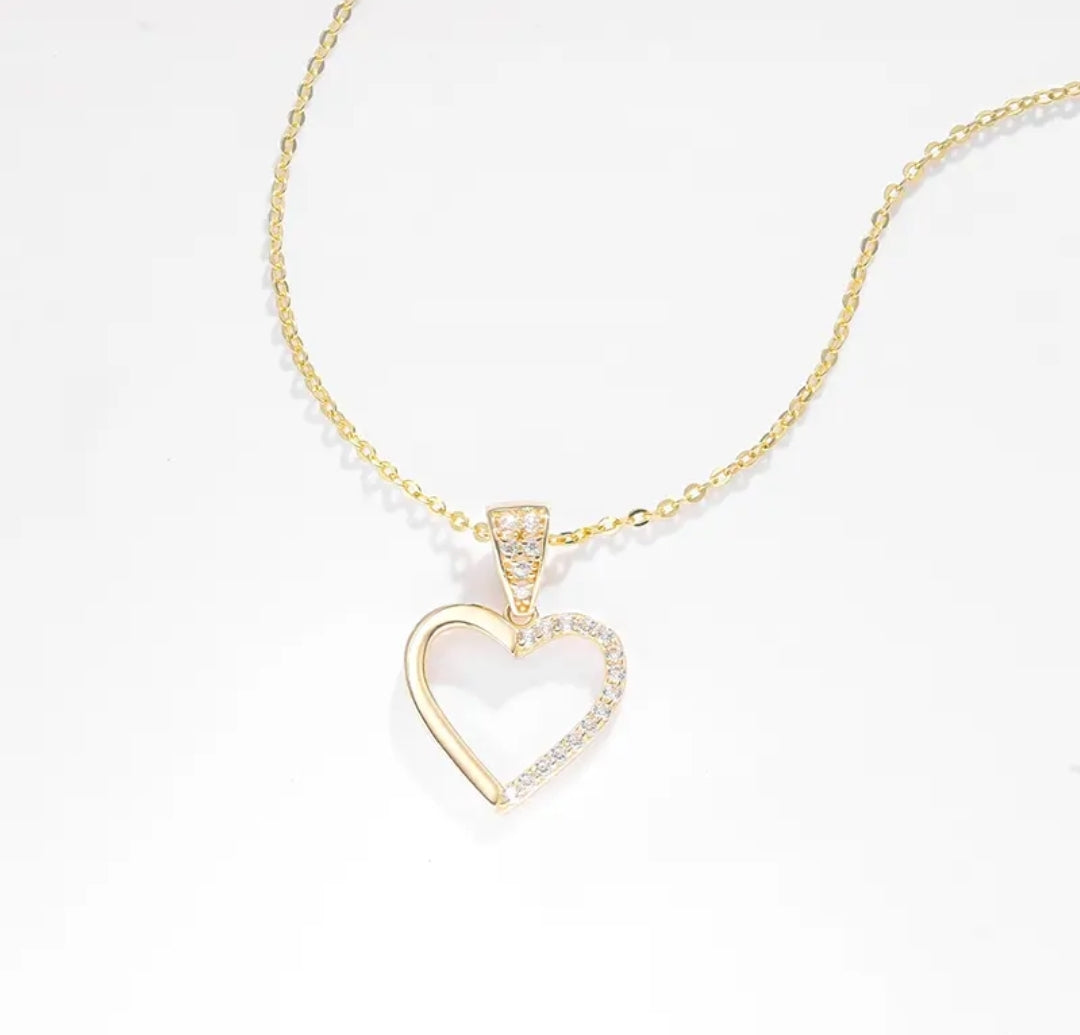 14k solid gold necklace with 1.3mm zircons