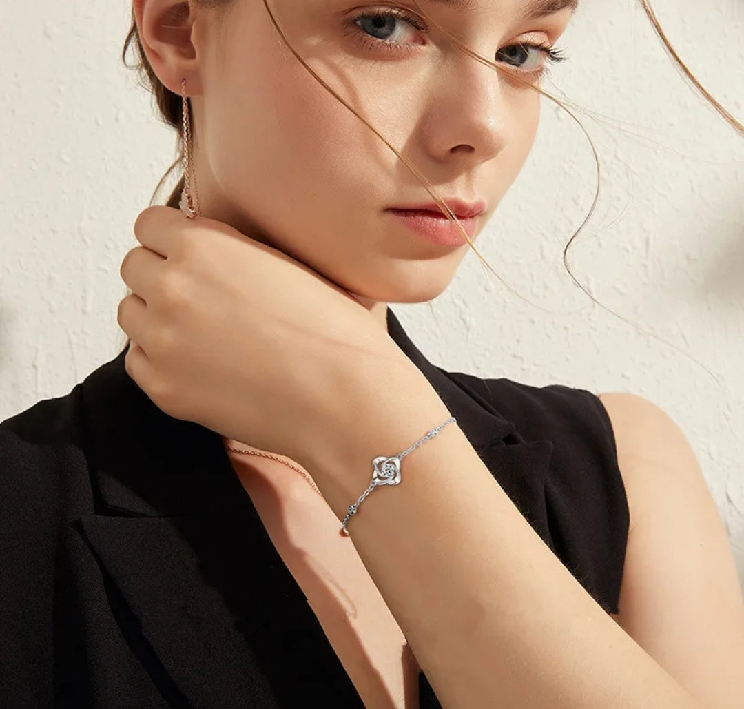 Moissanite silver bracelet