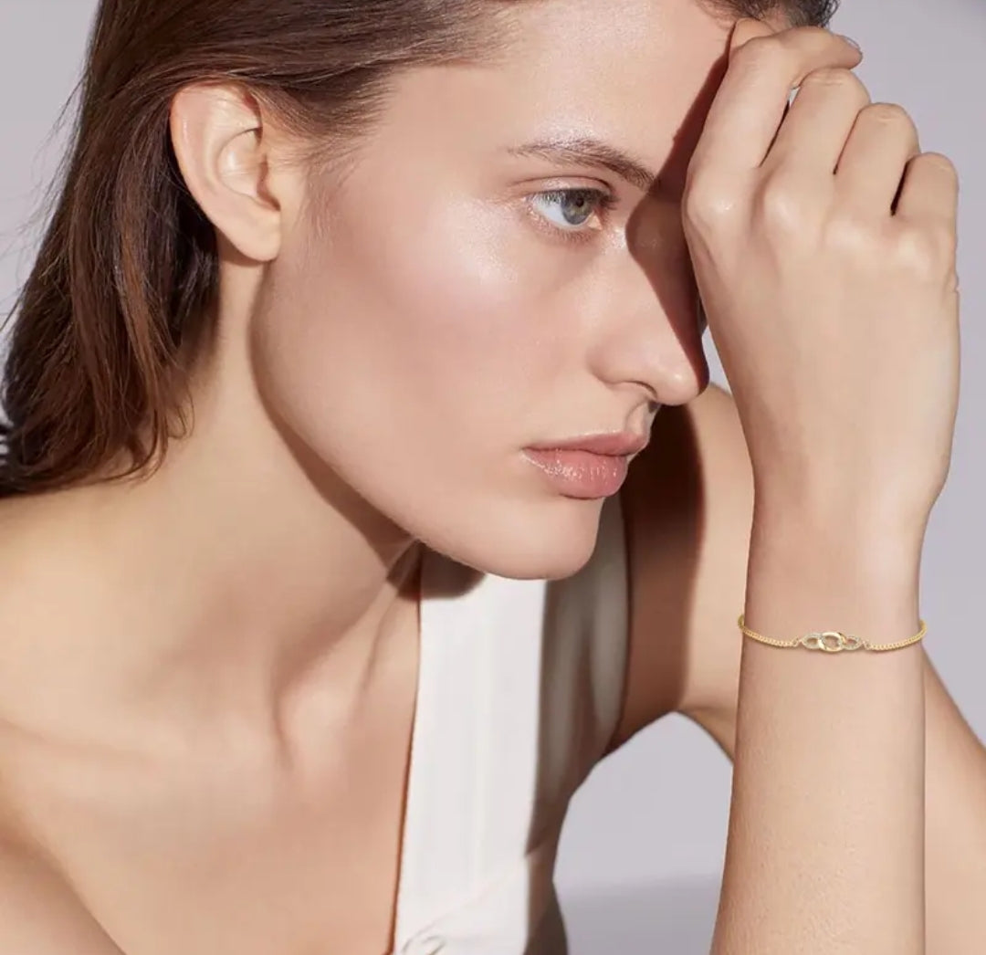 0.8mm moissanite silver bracelet