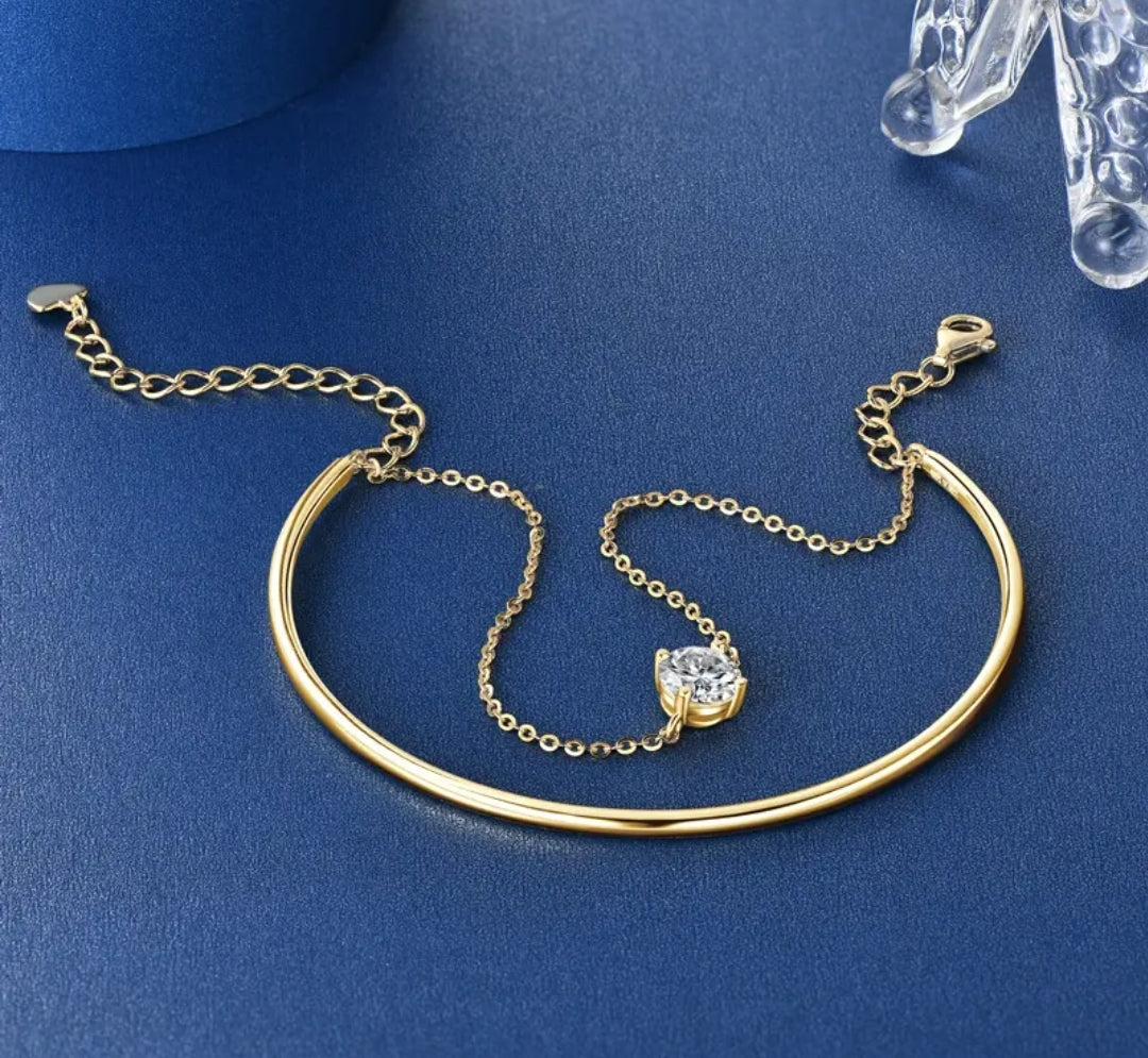 1ct moissanite silver bracelet