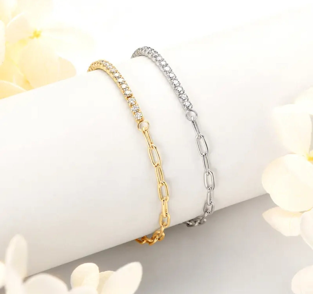 2mm*31pcs moissanite silver bracelet