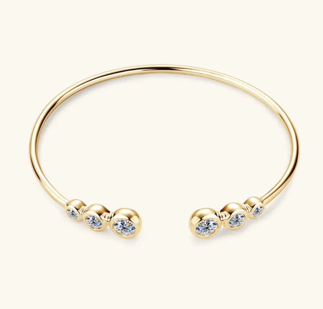 5mm 4mm 3mm moissanite silver bracelet