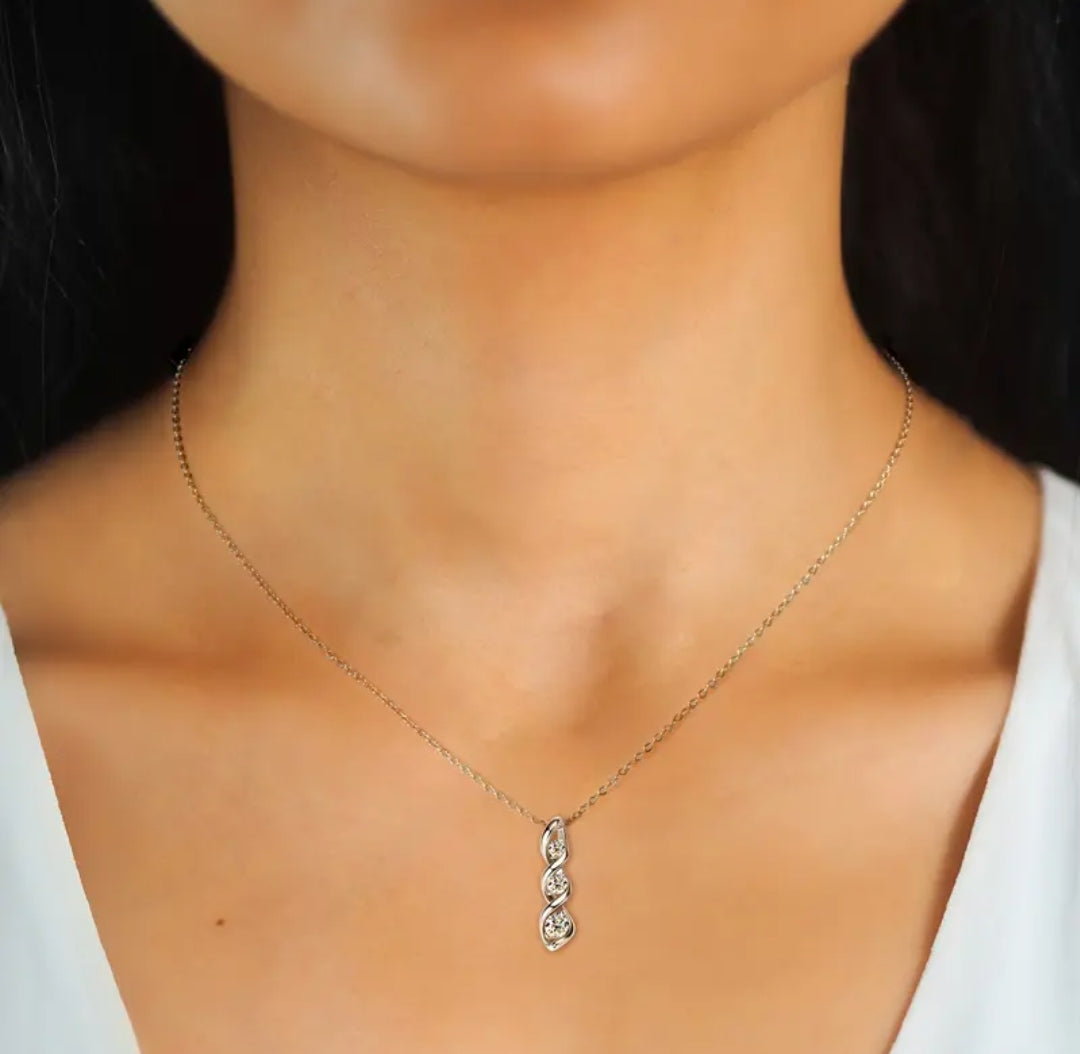 Infinity Moissanite pendant necklace