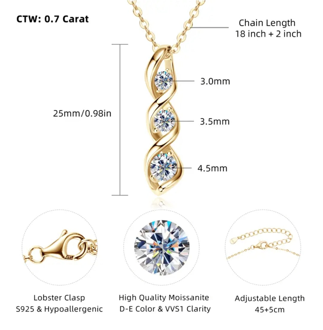 Infinity Moissanite pendant necklace