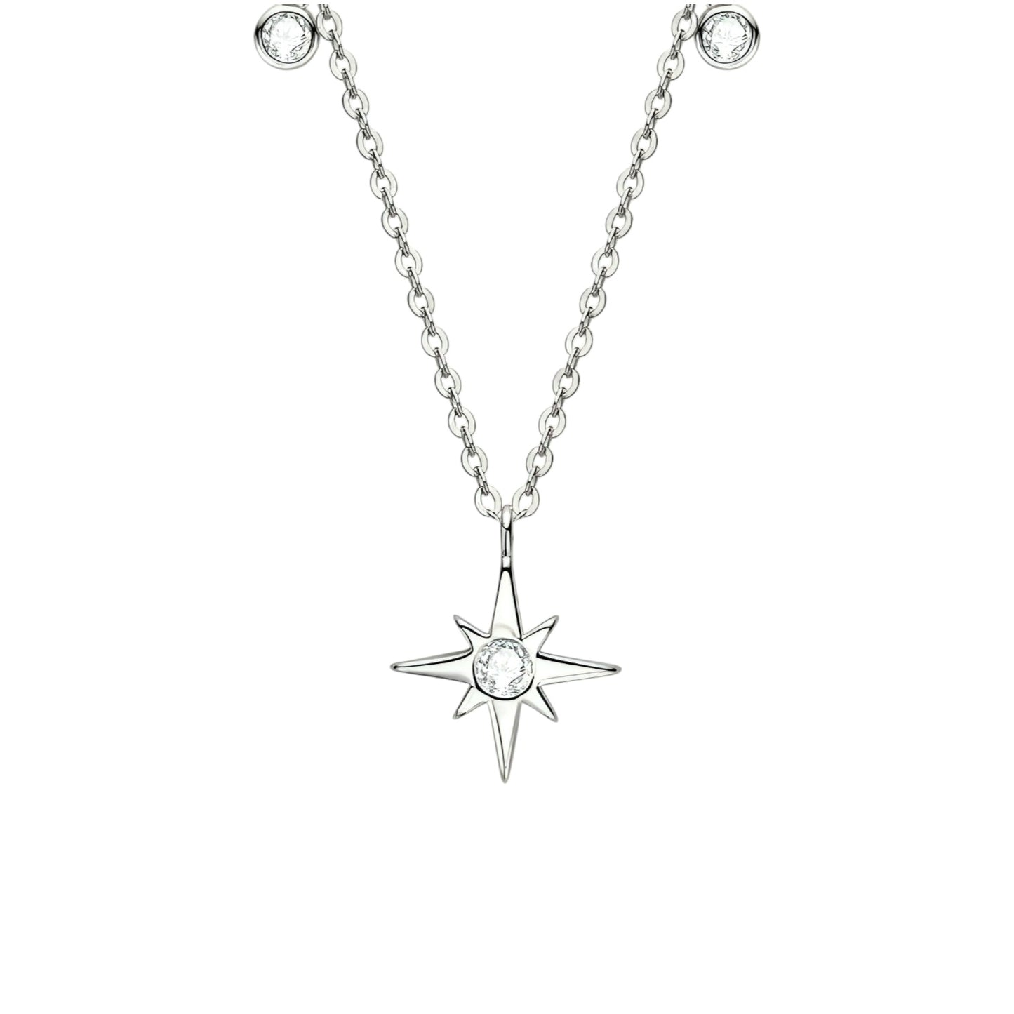 3mm star shape Moissanite pendant necklace