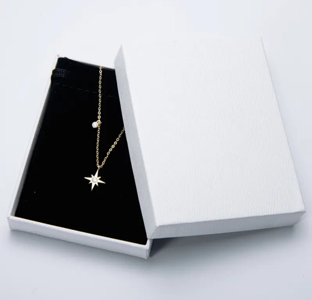 3mm star shape Moissanite pendant necklace