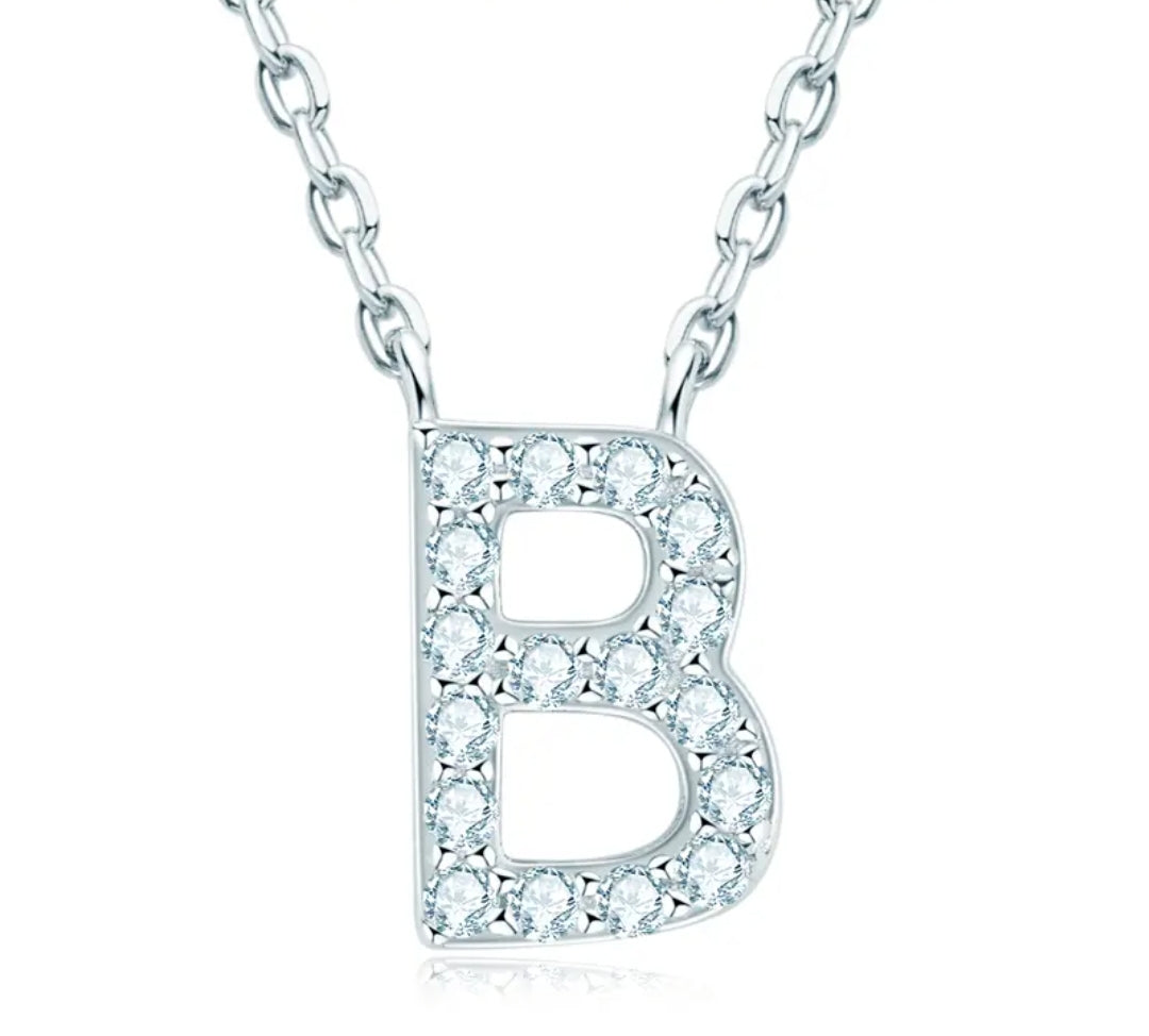 A to Z 26 letter unique Moissanite pendant necklace