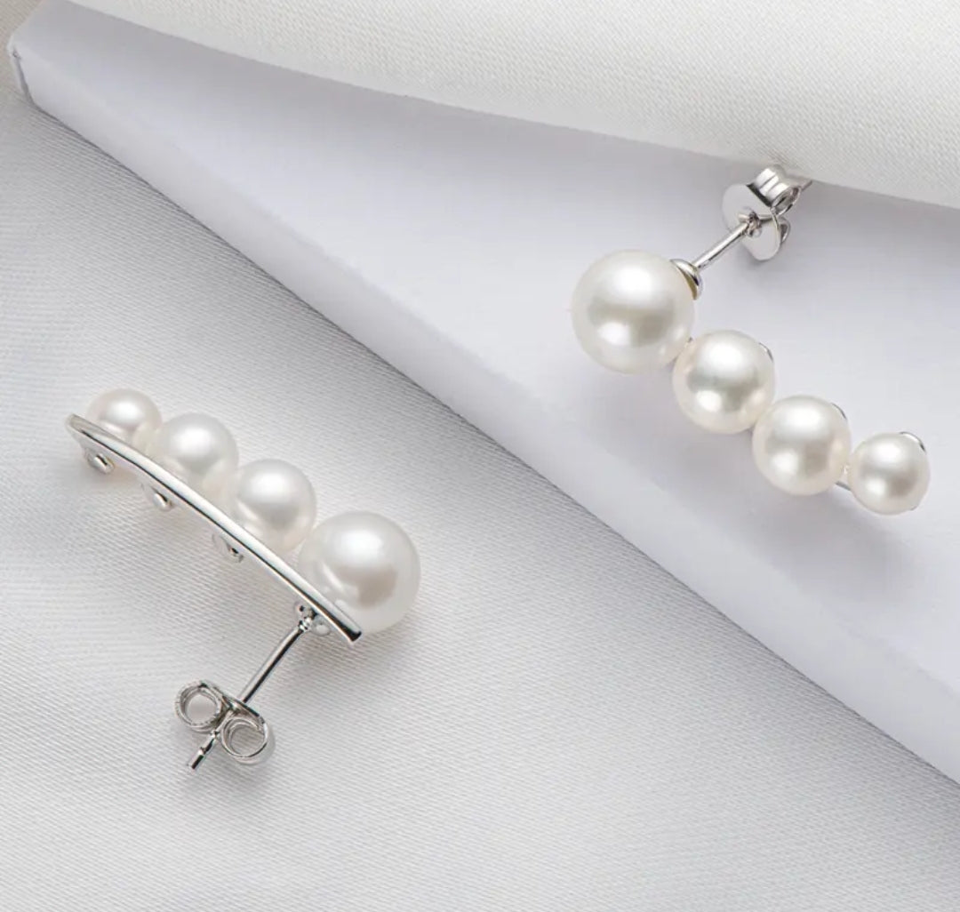 6-8mm 8pcs pearl earrings