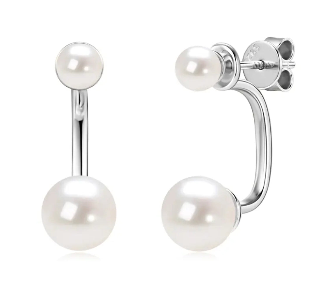 5mm and 8mm pearl earrings