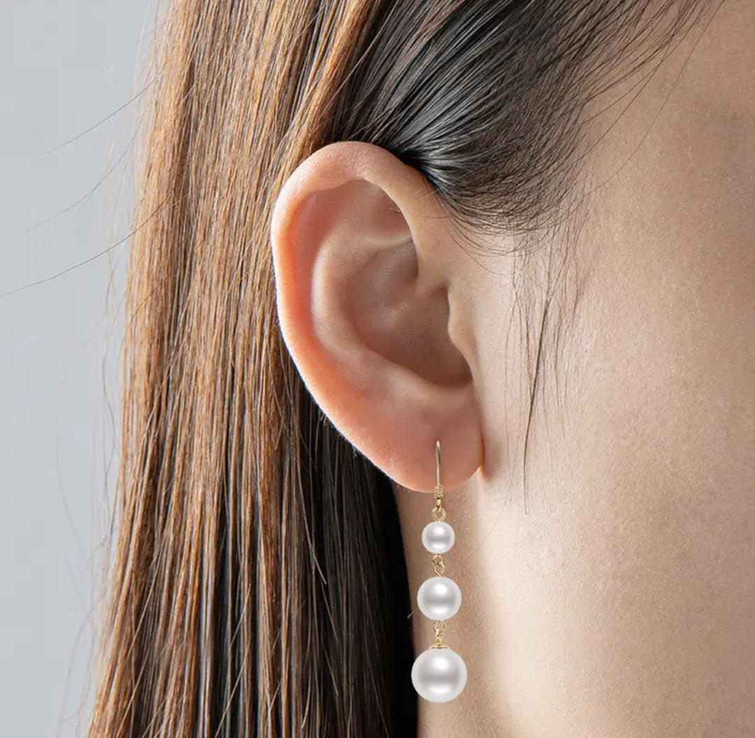 6+8+10mm pearl earrings