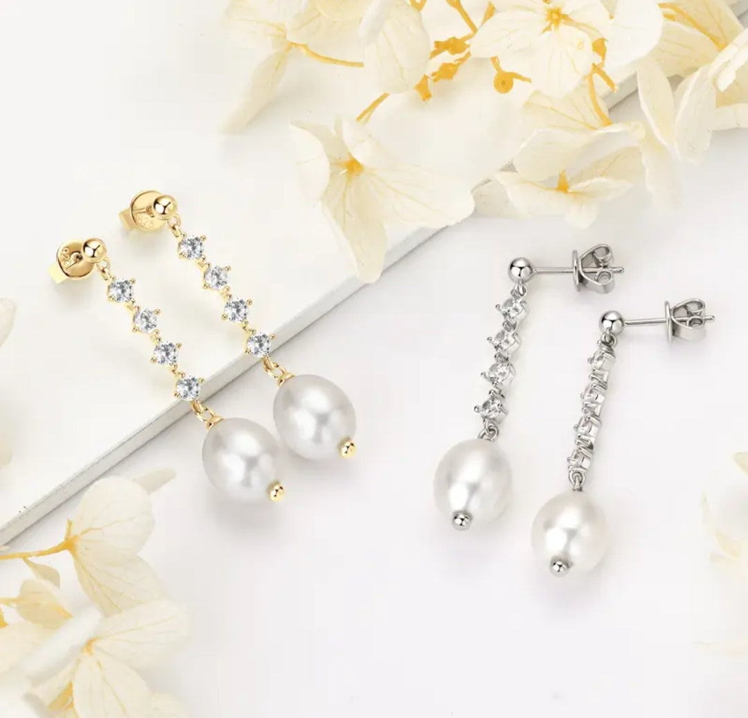 10mm elegant pearl earrings