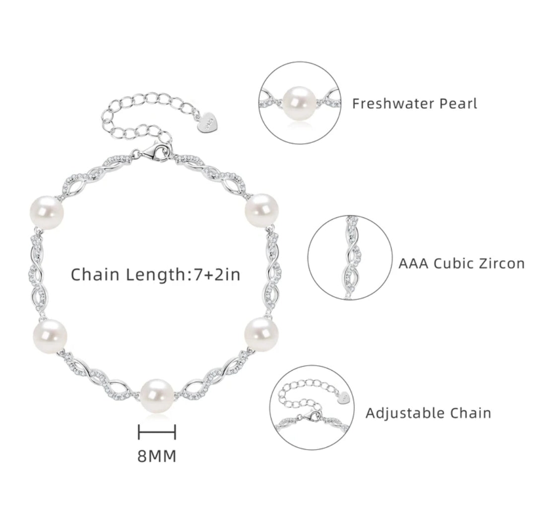 8mm elegant pearl bracelet