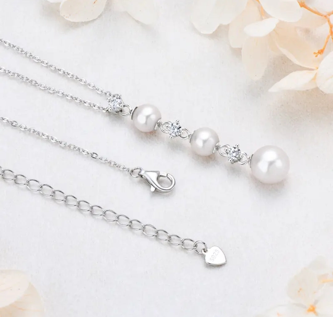 6mm 7mm 8.5mm divine pearl pendant necklace