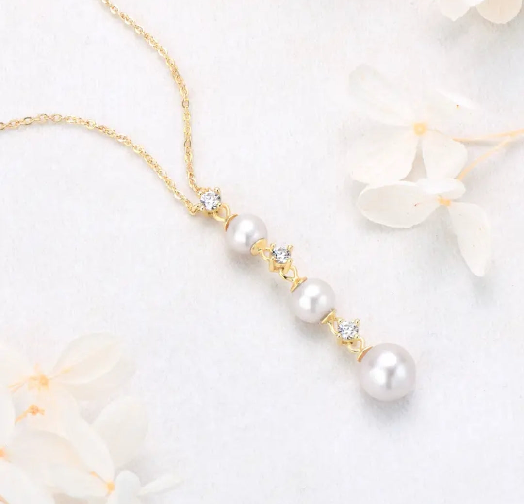 6mm 7mm 8.5mm divine pearl pendant necklace
