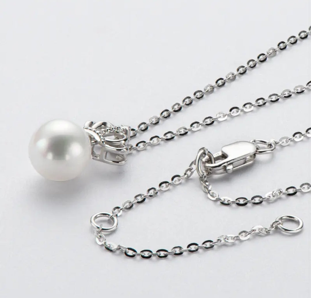 7.5-8mm crown pearl pendant necklace