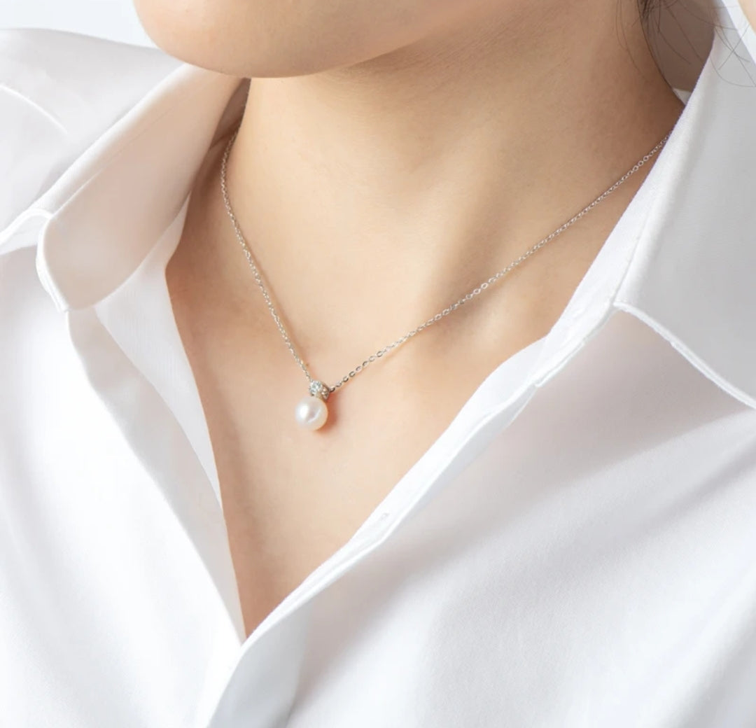 7.5-8mm pearl pendant necklace