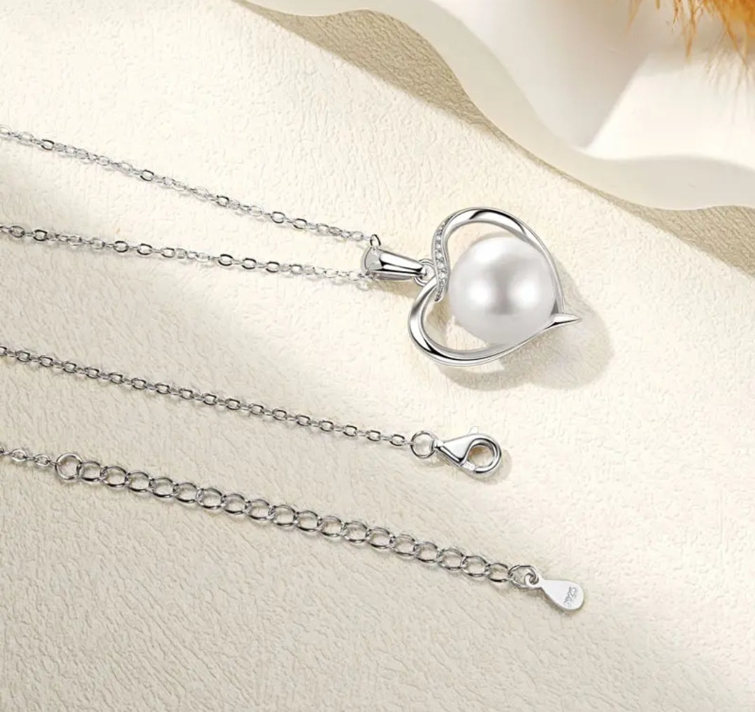 12mm real pearl pendant necklace