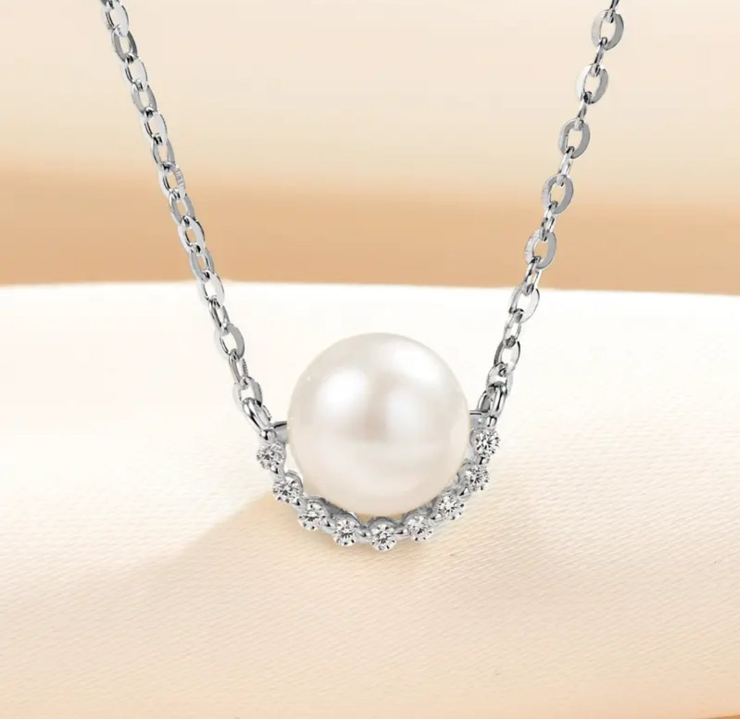7-8mm natural pearl pendant necklace