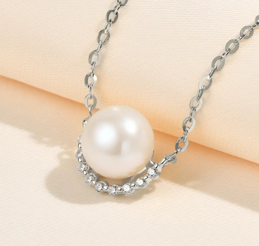 7-8mm natural pearl pendant necklace