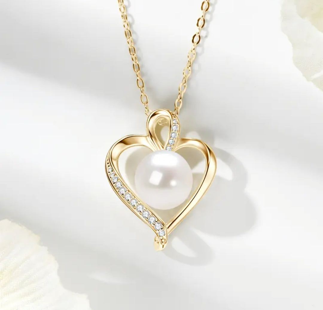 9mm love pearl pendant necklace