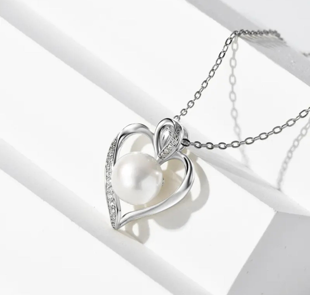 9mm love pearl pendant necklace