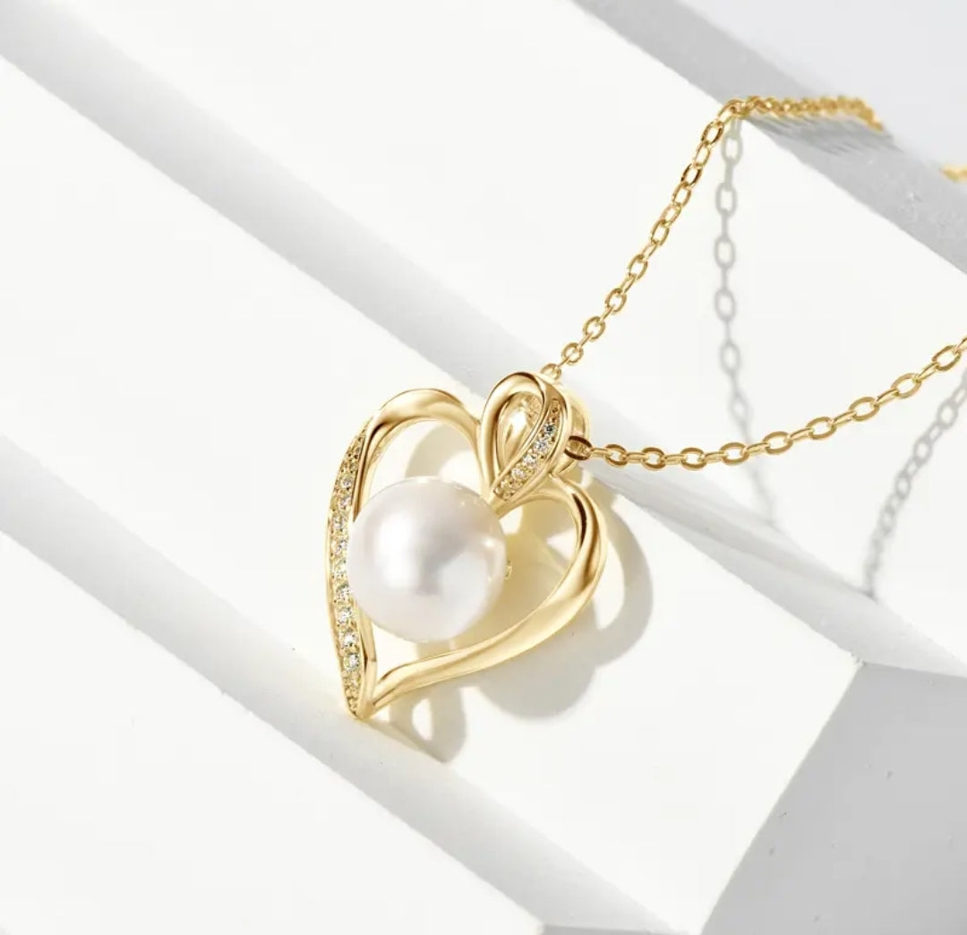 9mm love pearl pendant necklace