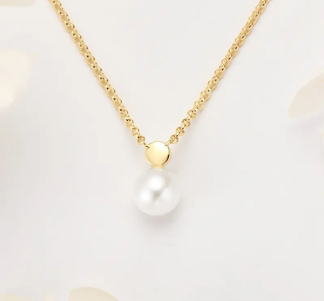 7.5-8mm divine white pearl pendant necklace