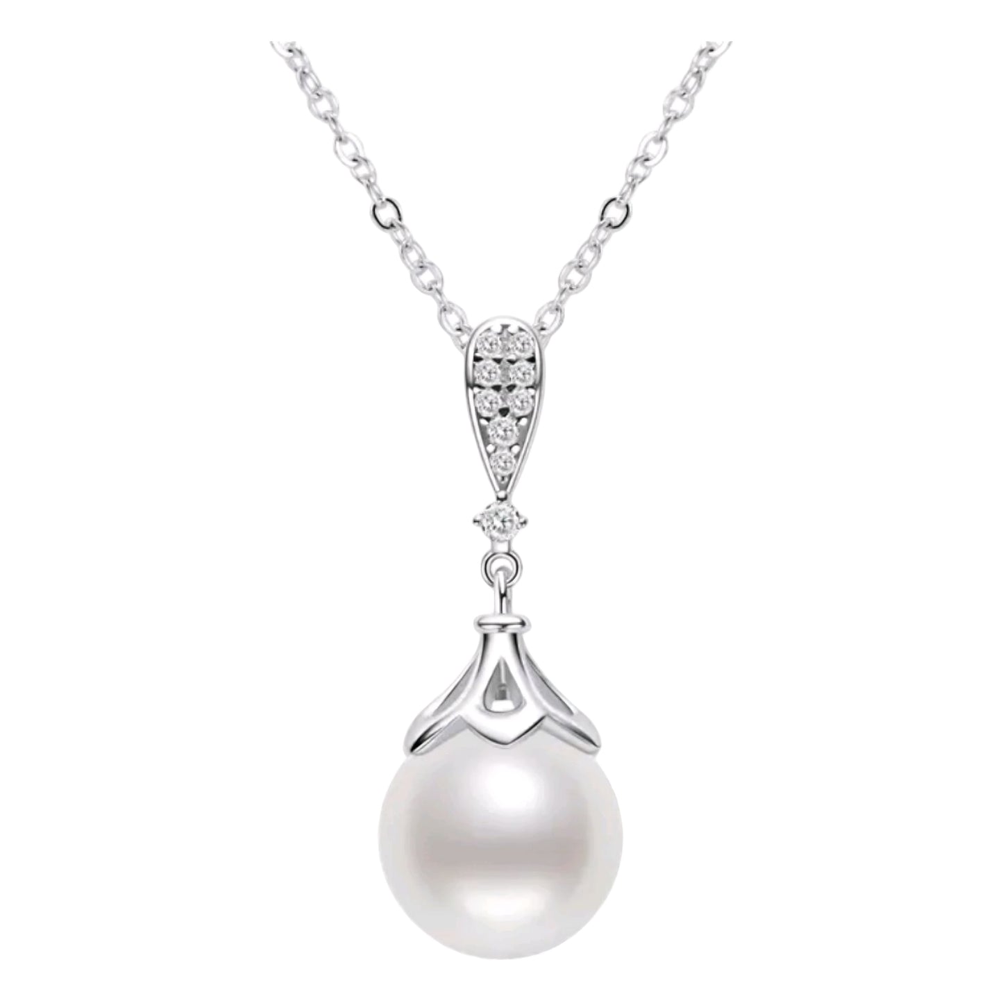 8.5-9mm drop pearl pendant necklace