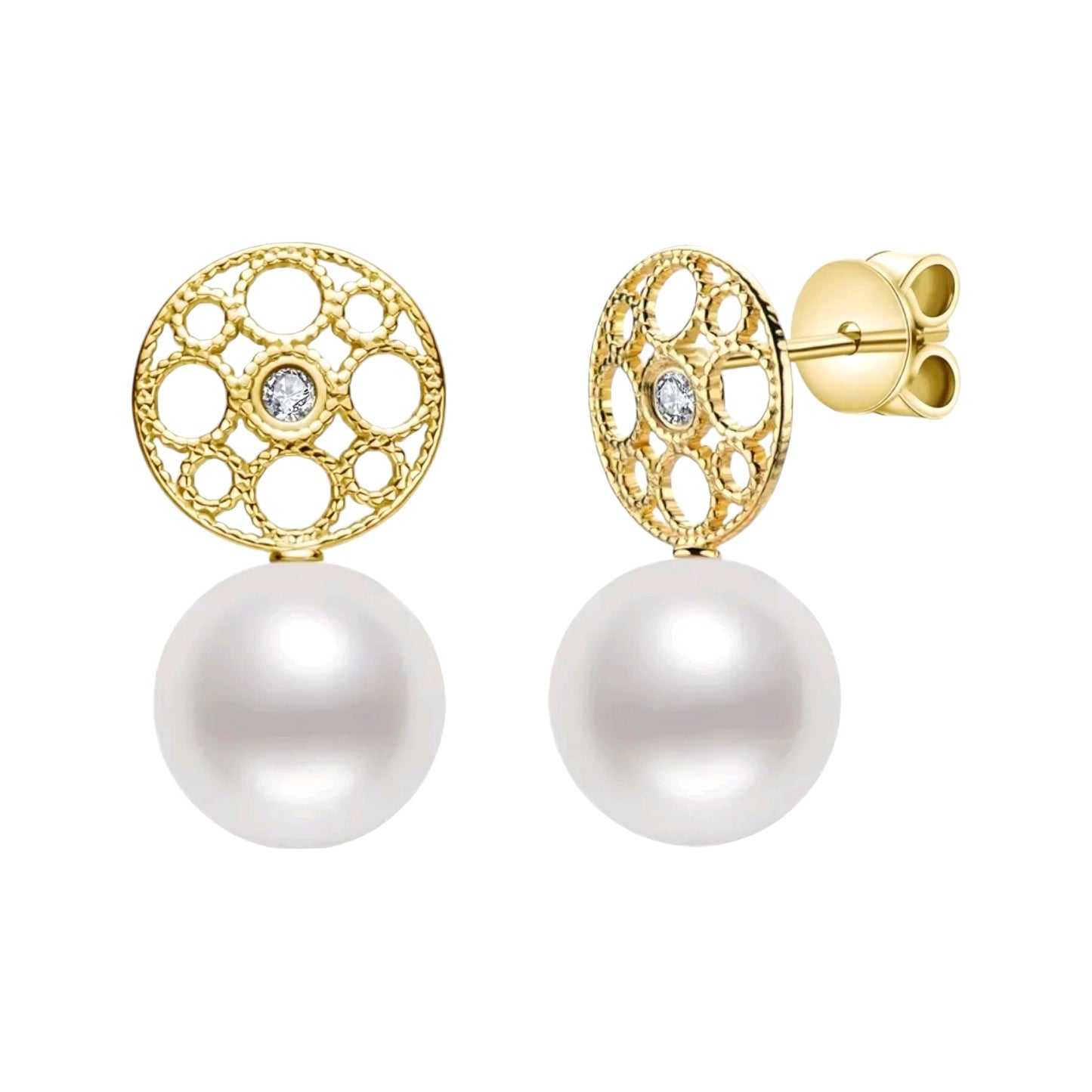 8-9mm unique pearl earrings